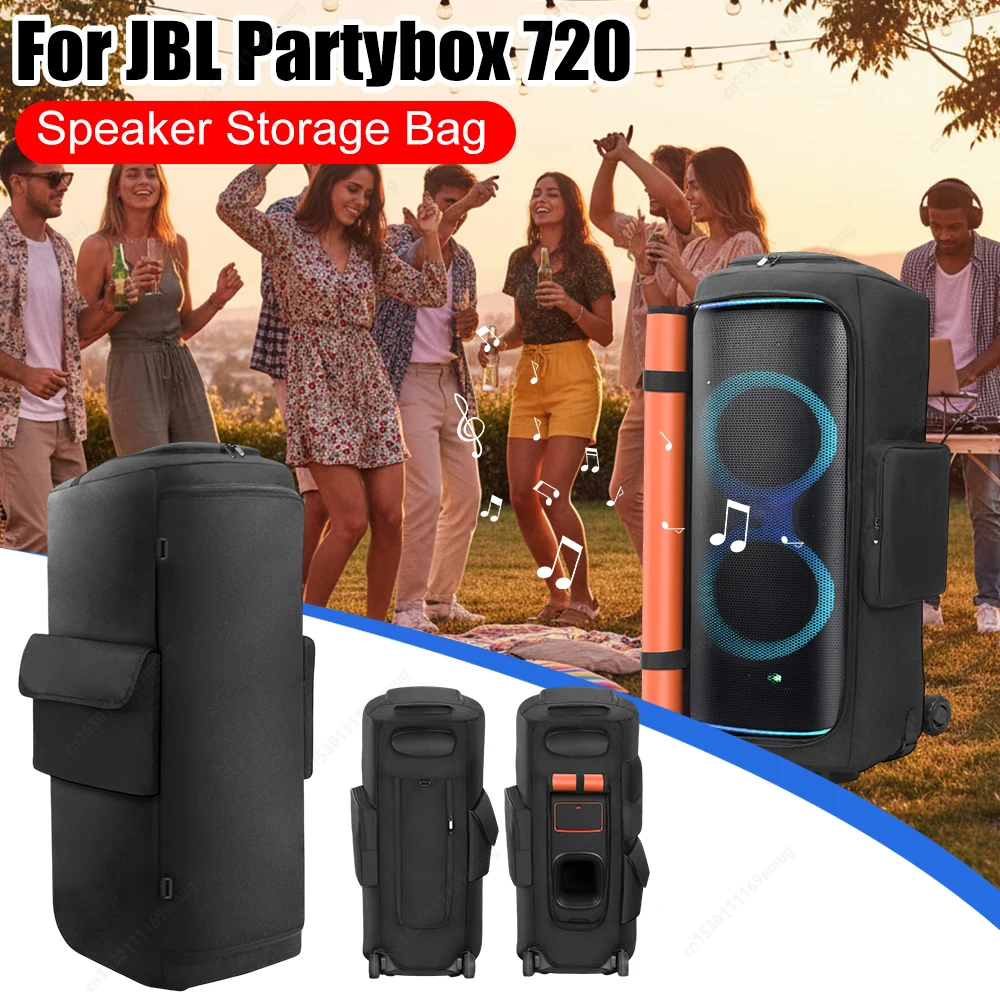 

Для JBL Partybox 720, портативный пылезащитный чехол для динамика, водонепроницаемая двусторонняя сумка для хранения динамиков, аксессуары для динамиков на молнии