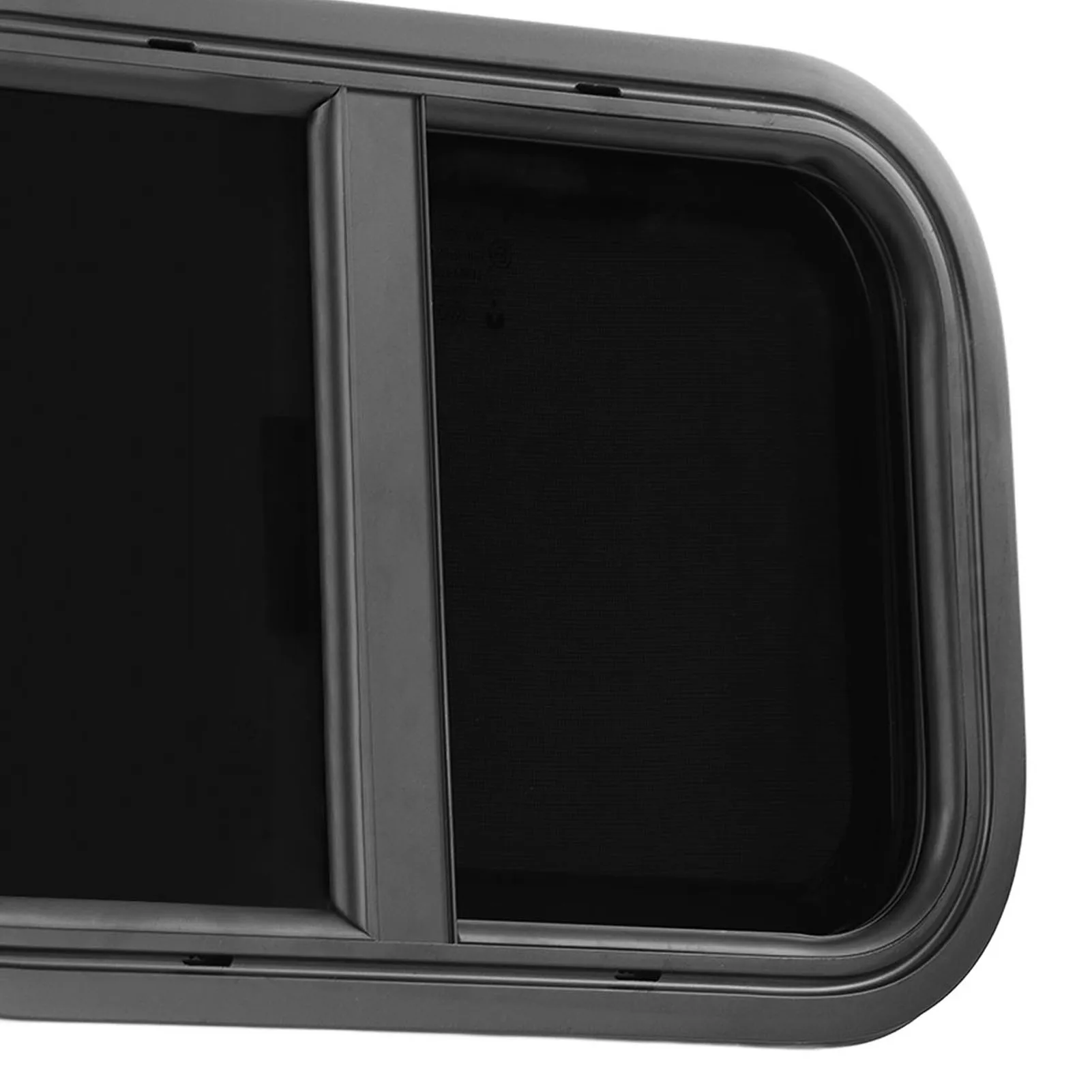 Jendela tarik RV, jendela Dorong Tarik sudut bulat tahan air jendela tertutup tahan UV dengan Fly Net Untuk kamper motor