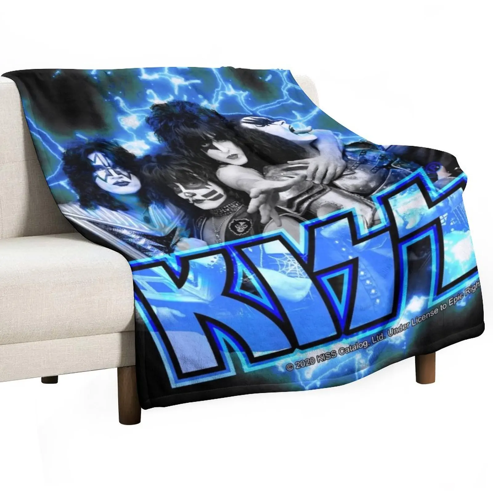 

KISS  the Band - All Members Electric Throw Blanket halloween anime Decorative Throw Warm Blankets