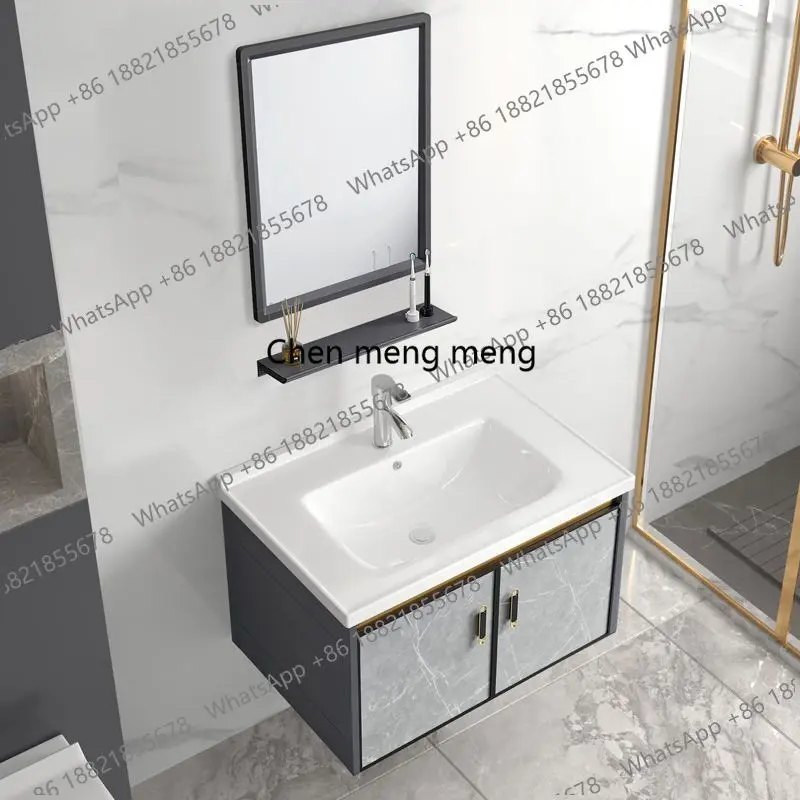 

Floating Bathroom Vanity with Ceramic Sink Wall Hung 20in Modern Vanity with Faucet Bathroom Cabinet for Restroom Apartment Home