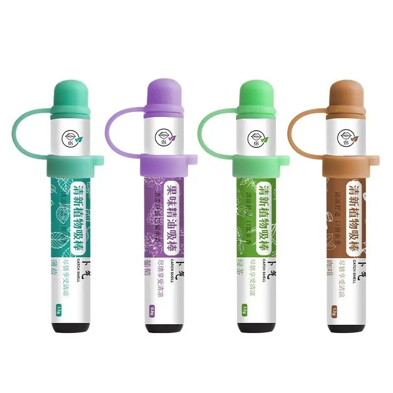 1Pc Cool Scent Nasal Inhaler Multi Flavor Refreshing Plant Aroma Stick Fresh Fragrance For Office Travel Daily Use