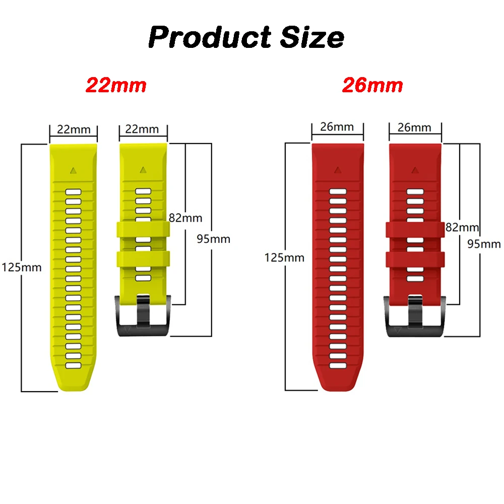 For Garmin Fenix 8 47mm 51mm Strap QuickFit 22 26mm Silicone Band For Garmin Fenix 7 7X Pro 6 6X Pro 5 5X Plus/Fenix E Bracelet