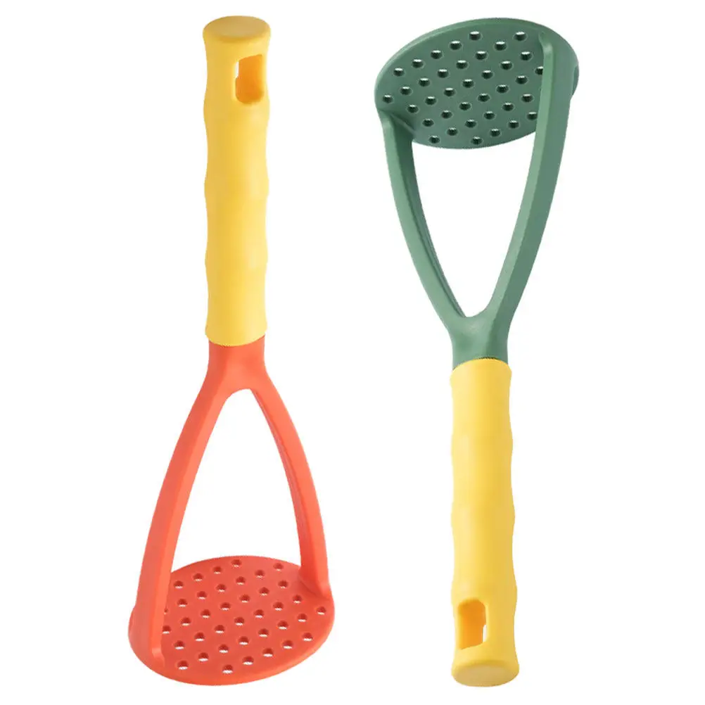 

2Pcs Manual Potato Crusher Reusable PP Food Masher Kitchen Utensil for Baby Food Preparation Vegetable Masher Potato Grinding