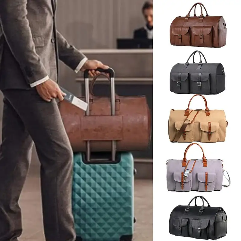 

Carry On Garment Bag Large Capacity Travel Duffle Bag Lightweight Tote Bag With Detachable Shoulder Strap Zippered Travel Bags