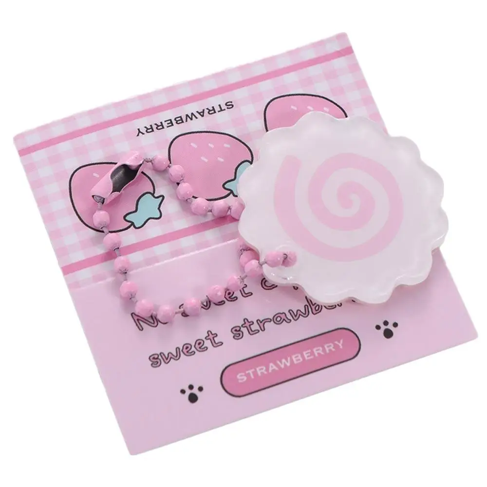 معلقة حلية كعكة السمك لفة حقيبة سلسلة مفاتيح سحر الحلي الحبار لفة كيرينغ الوردي الاكريليك كعكة السمك قلادة محفظة ظهره #2