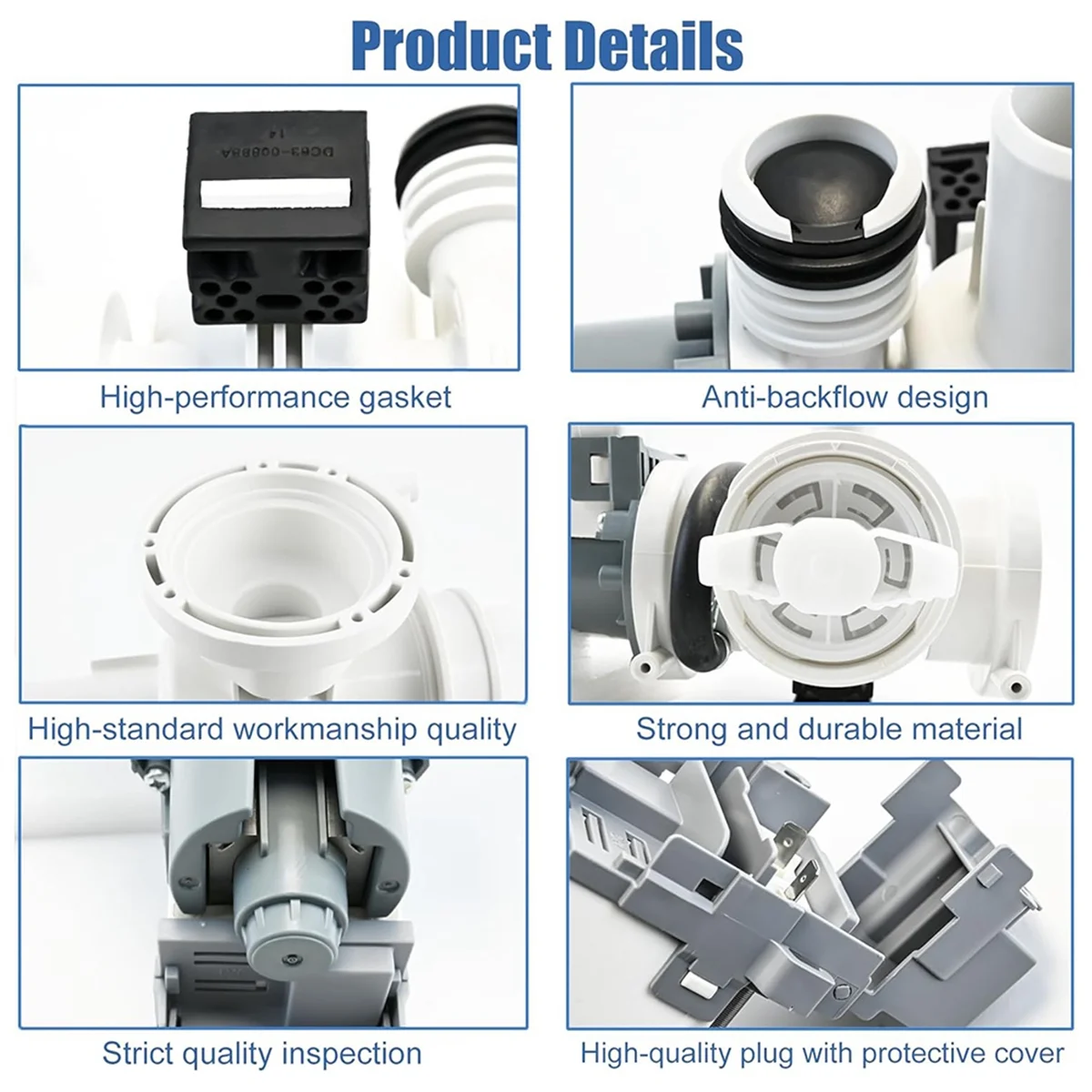 【ลดราคาตลอด 24 ชั่วโมง!】{DC97-20621A, DC97-17999N ชุดปั๊มระบายน้ําสําหรับเครื่องซักผ้า Samsung DC31-00187A, PX3516-01, AP6807020,PS12592830