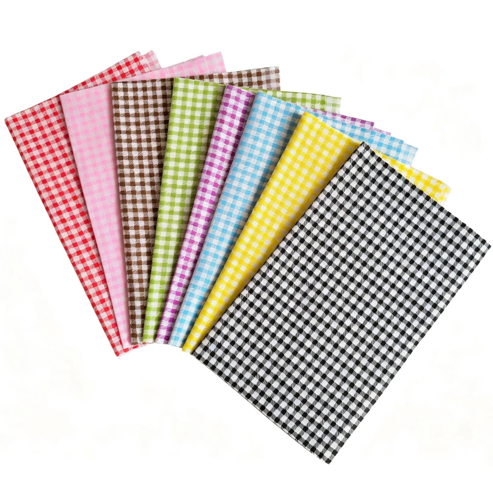 Booksew Printed Black and White Check Design 100% Cotton Fabric Patchwork  Sewing Tela Algodon Tecido Tissus Au Metre Craft