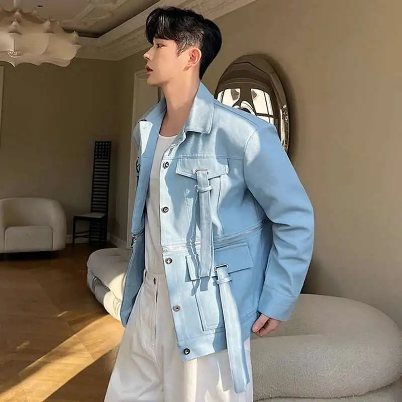 LUZHEN Spring Trendy Detachable Splicing Niche Design Casual Jacket Men\'s High Street Fashion Coat 2025 Original Clothes 9e722f
