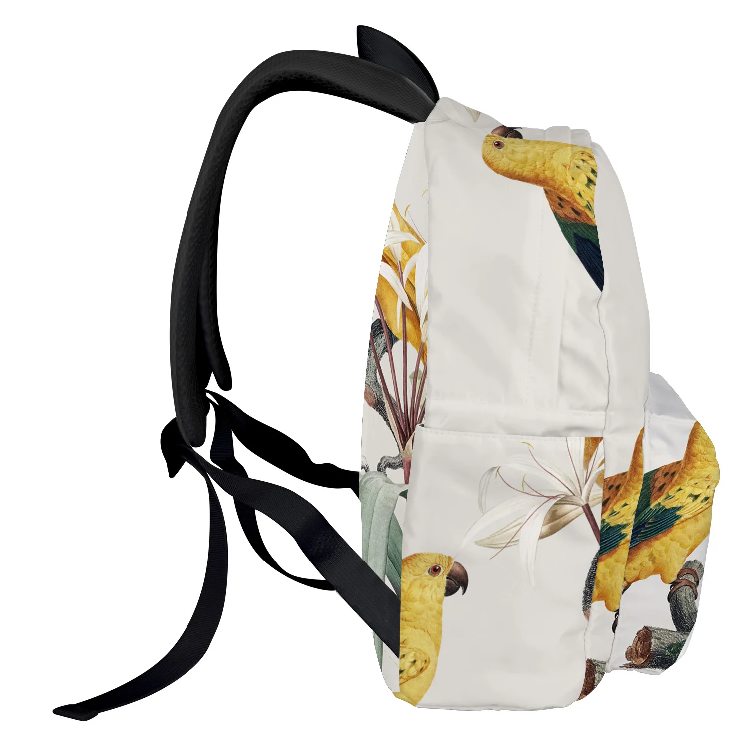 Retro Flower Bird Parrot Women Man Backpacks Waterproof Travel School Backpack For Student Boys Girls Laptop Book Pack Mochilas