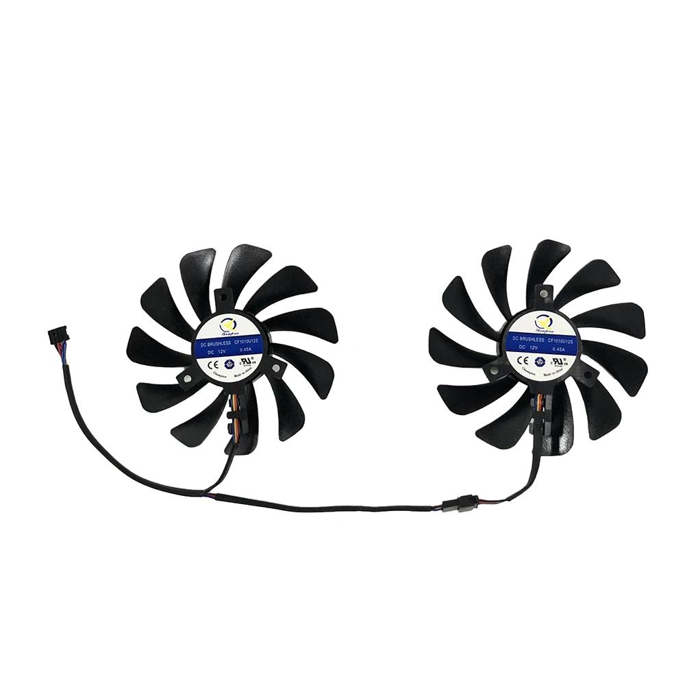 

2Pcs/Set,DIY CF1010U12S,FDC10U12S9-C,GPU Cooler,Graphics Video Card Cooling Fan,For Powercolor AXRX 5700 XT 8GBD6-3DHR RX 5700