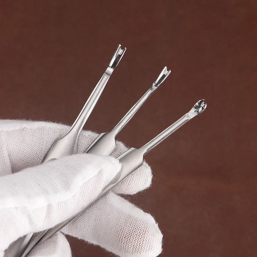 Premium Stainless Steel Leather Crafting Slot Tool Set - Groover, V & U Shape Gouge, Edge Skiving Knife, DIY Leather Punch Tools view 3