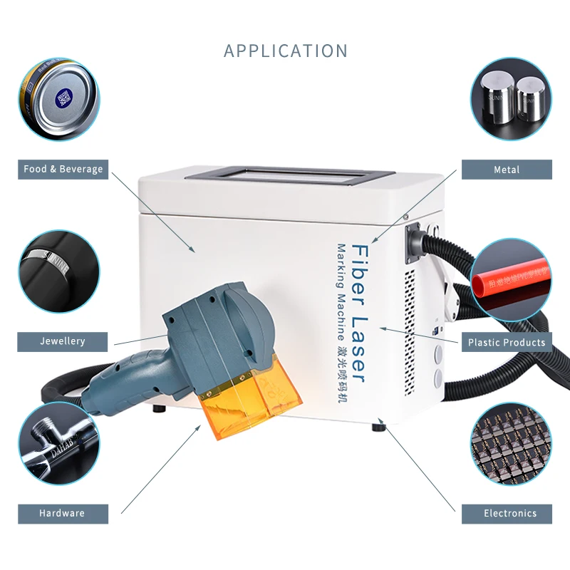 Portable Handheld Laser Marking Machine with Battery 20w 30w 50w