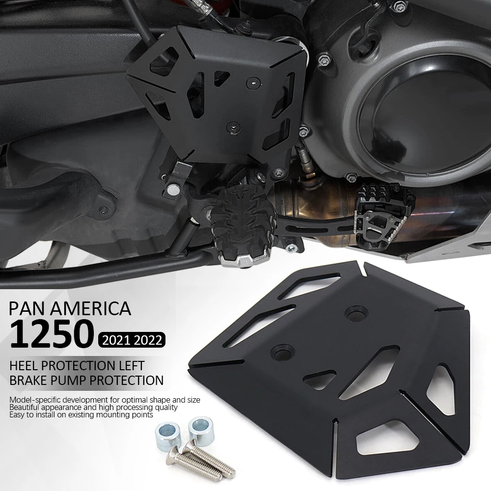 

New For Pan America PA 1250 2021 2022 Brake Guard Protector Billet Aluminum Cover and Left heel protection PA1250 PanAmerica1250