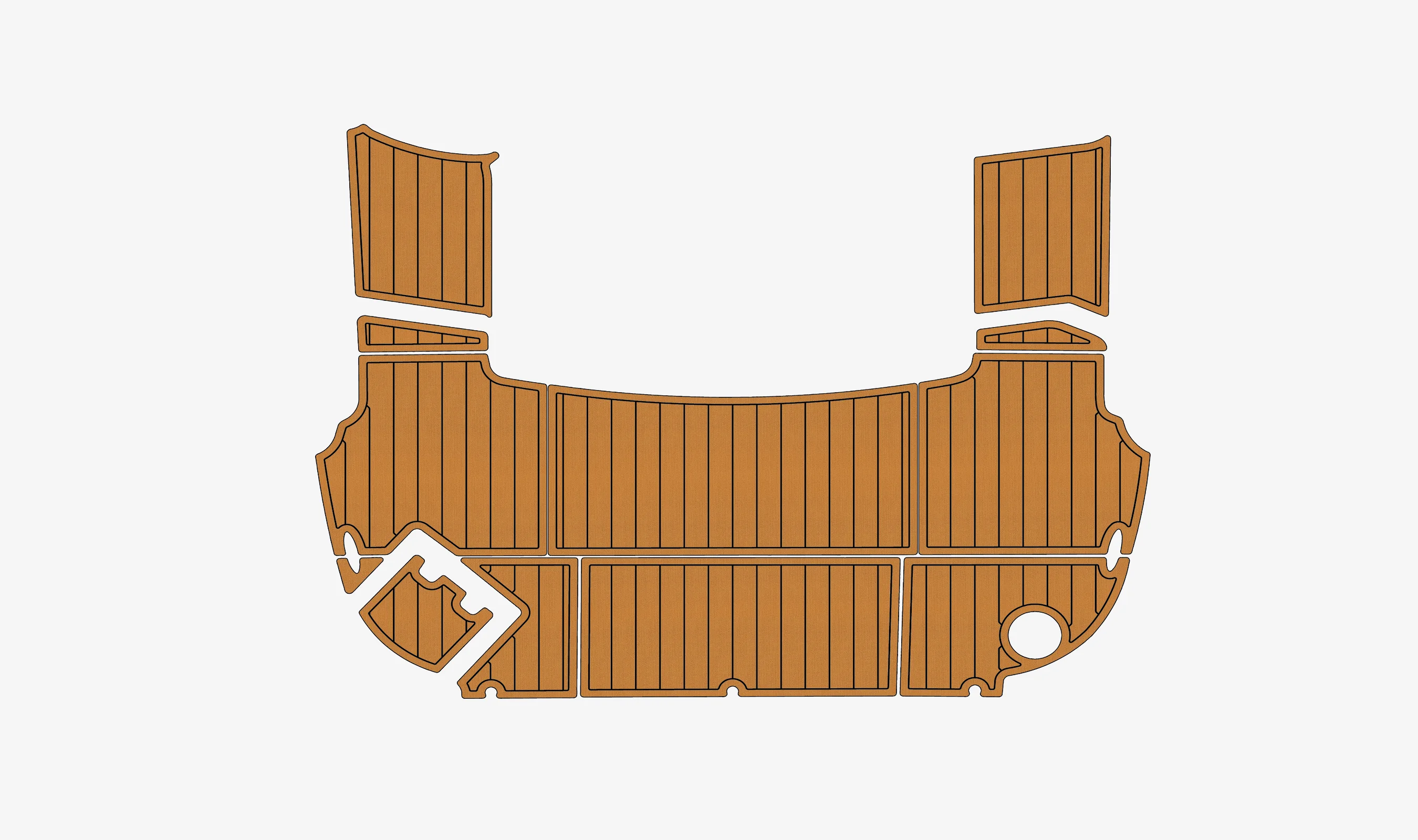 Marine Faux Teak EVA Non-Slip Mat - 2001 Formula 400 SS Self-Adhesive 1/4