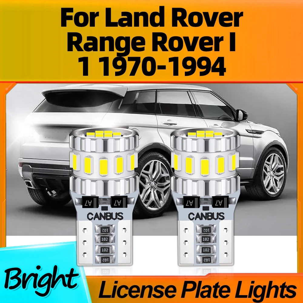 

2Pcs T10 Car LED Bulbs 12V License Plate Lights 6000K W5W For Land Rover Range Rover I 1 1970 1971 1972 1973 1974 1975 1976-1994