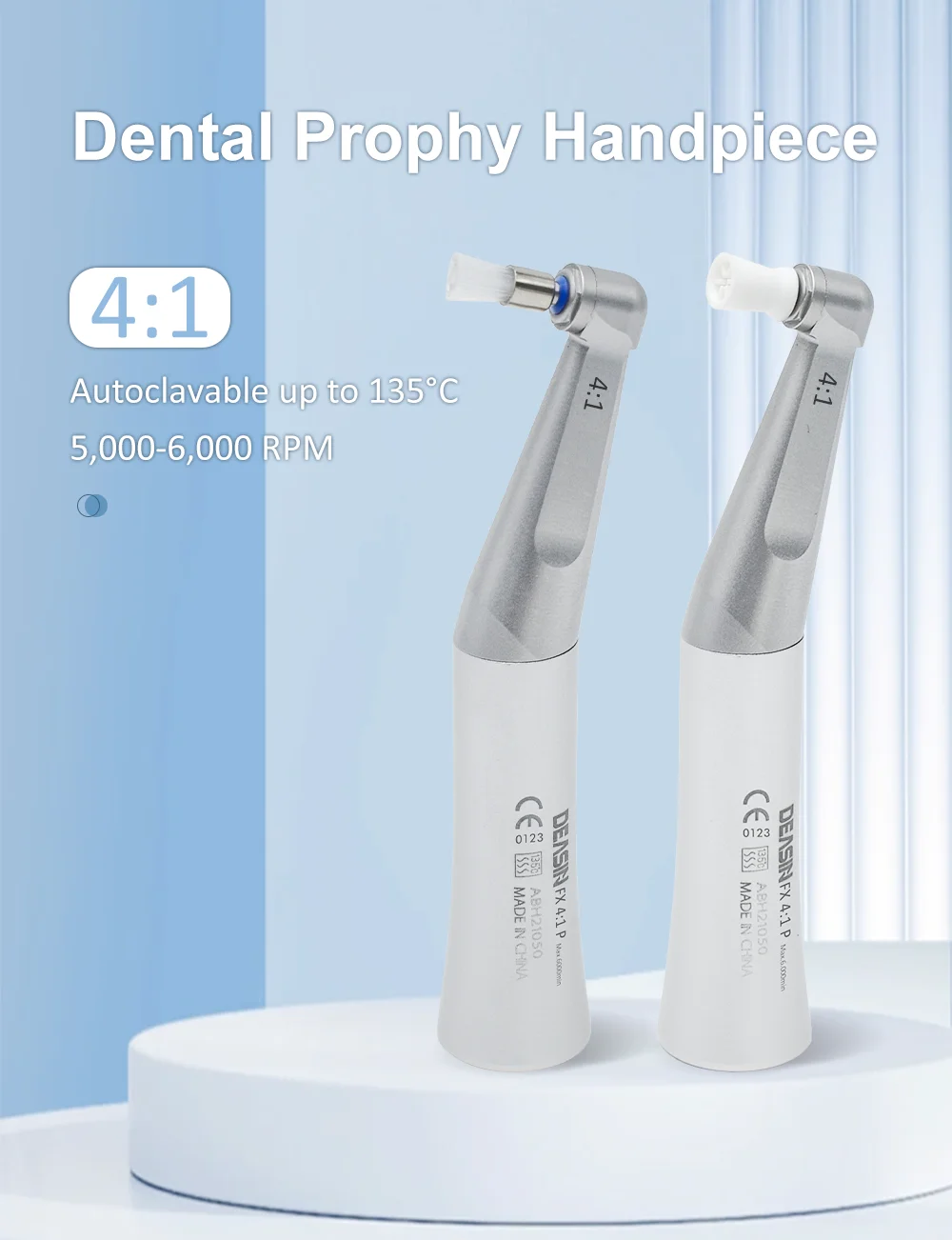 DEASIN Dental 4:1 Prophy Winkelstück mit niedriger Geschwindigkeit FX41P für Zahnmedizinische Ausrüstung Prophylaxe Schraubbecher Prophy-Bürste – Detail 1