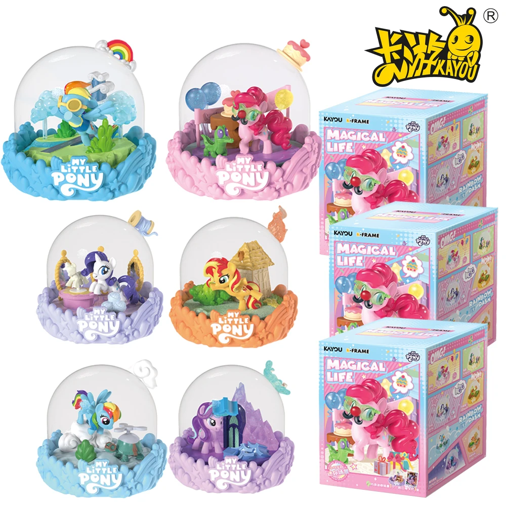

KAYOU My Little Pony слепая коробка 1-я серия мини-фигурка сцены Pinkie Pie Fluttershy креативный дизайн периферийная модель Декор подарки