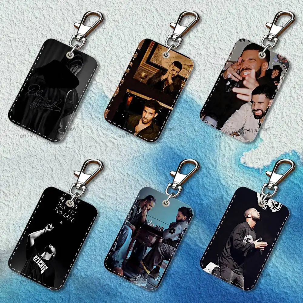 

Singer D-Drake Rectangle Card Case Keychain Access Card Bag Key Tag Ring Leather Card Holder Key Ring Access
