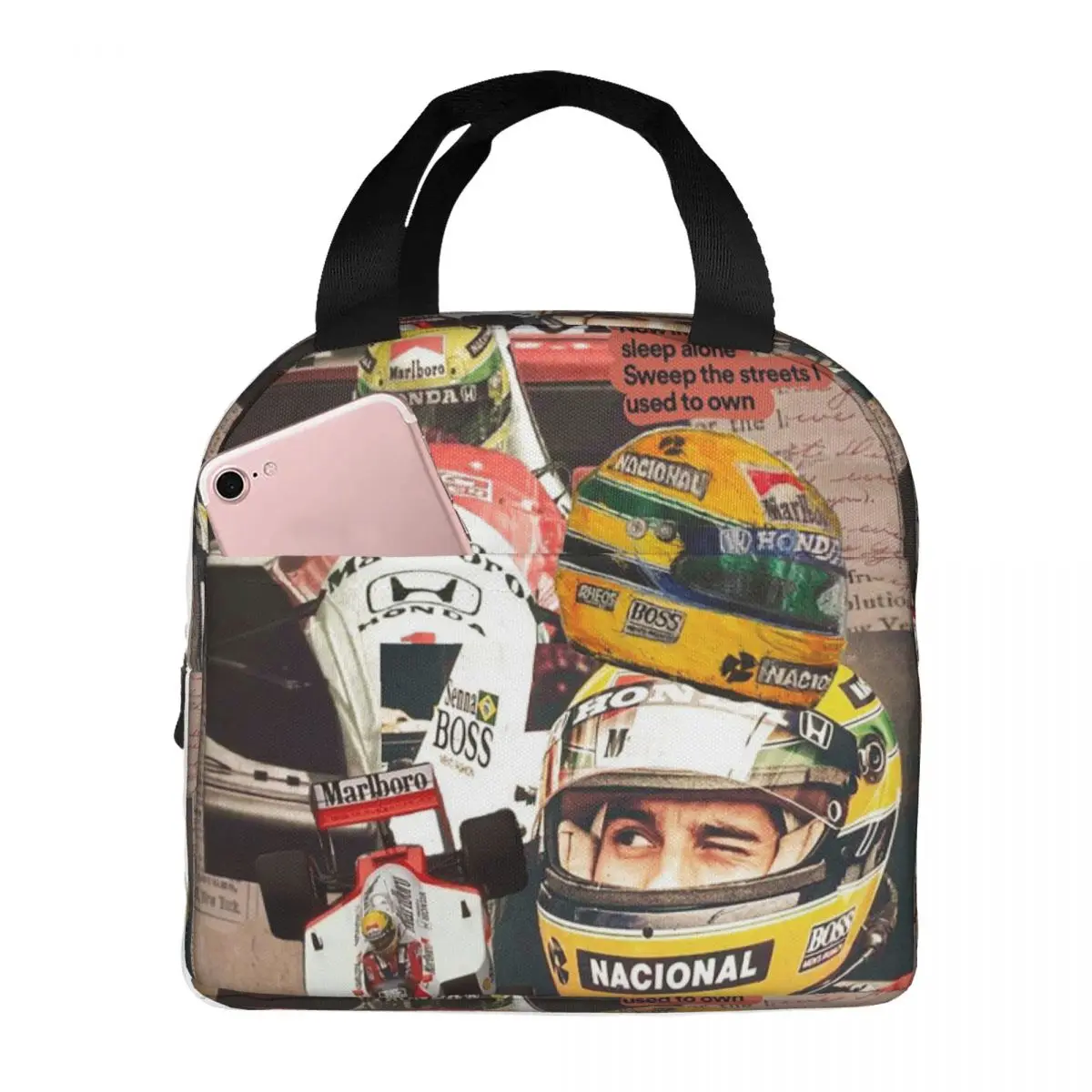ayrton-senna-1991-capacete-trabalho-corrida-lancheira-isolada-para-mulheres-escritorio-cooler-termica-caixa-de-alimentos-tote-lancheiras-recipiente