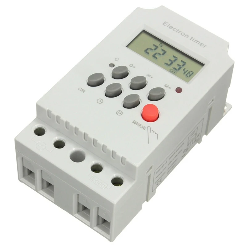 KG316T-II Din Rail Microcomputer Time Control Switch Time Control Timer AC 220V 25A DIGITAL TIMER SWITCH Relay Control