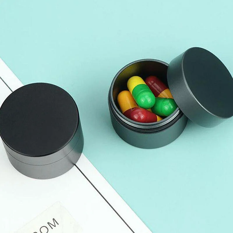 

New Mini Waterproof Stainless Steel Sealing Bottle Outdoor EDC Survival Pill Box Container Casule Pill Bottle Tank Case