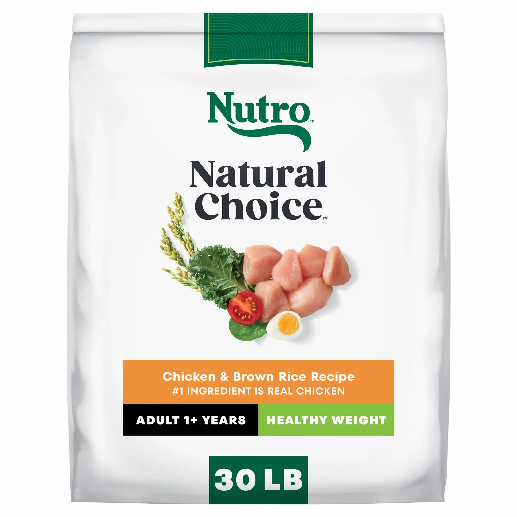 NATURAL CHOICE Adult Healthy Weight Dry Dog Food, Chicken & Brown Rice Recipe Dog Kibble, 30 lb. Bag