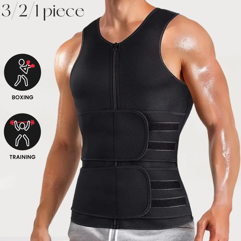 

3/2/1 men's abdominal undershirt body shaping double-breasted shapewear shaping beer belly hiding meat god tight sports corset