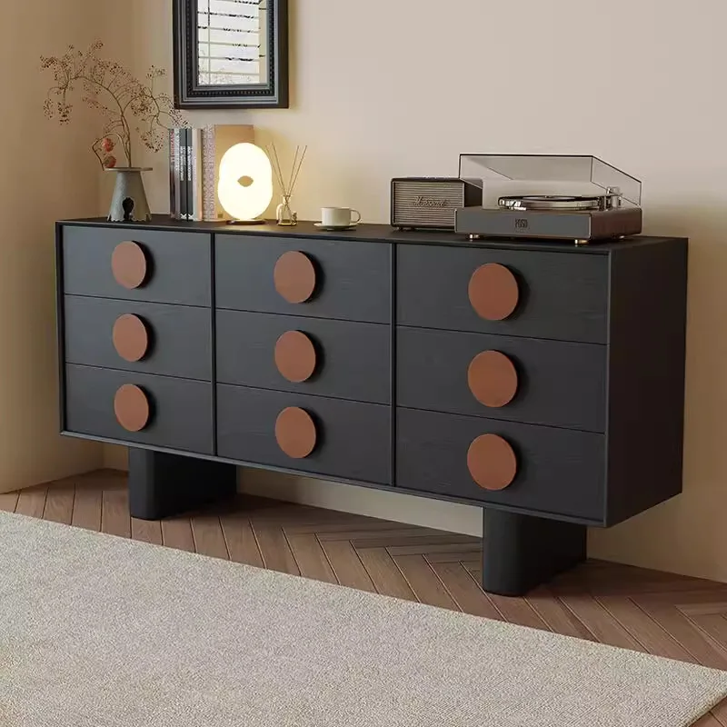 Medieval Vintage Dining Side Cabinet Office Convenience Storage Living Room Cabinet Suitable Accent Home Furniture Komod XY40GZ