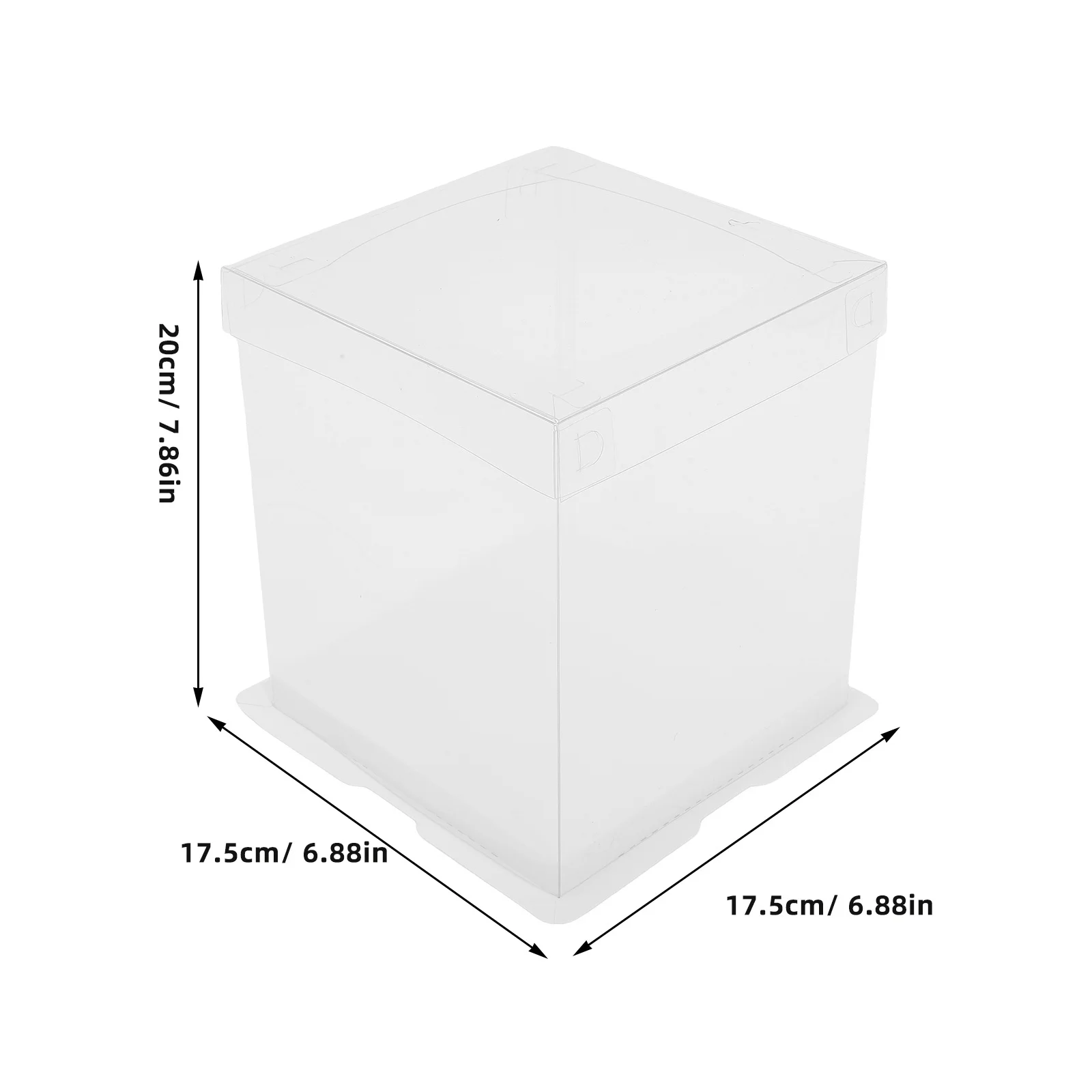 Boîtes à gâteaux transparentes et portables, 3 pièces, boîte d'emballage, conteneur à gâteaux pour anniversaire, fête de mariage, présentoir de desserts, boîtes à desserts
