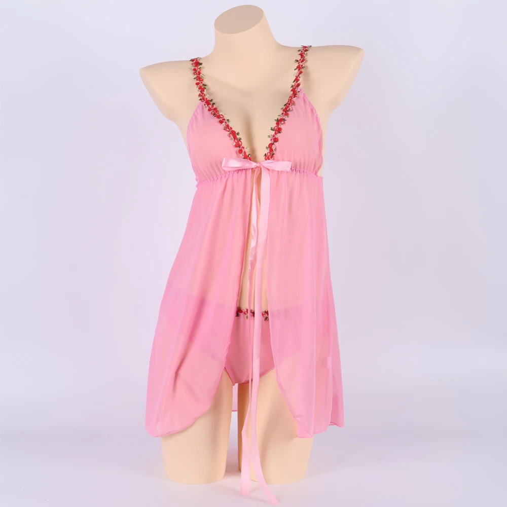 Sexy Lingerie Vrouwen Hanger Mesh Doorzichtige Split Pyjama Sexy Nachtkleding Lingerie Vrouwen Corset Sexy Nachtkleding Nachtjapon