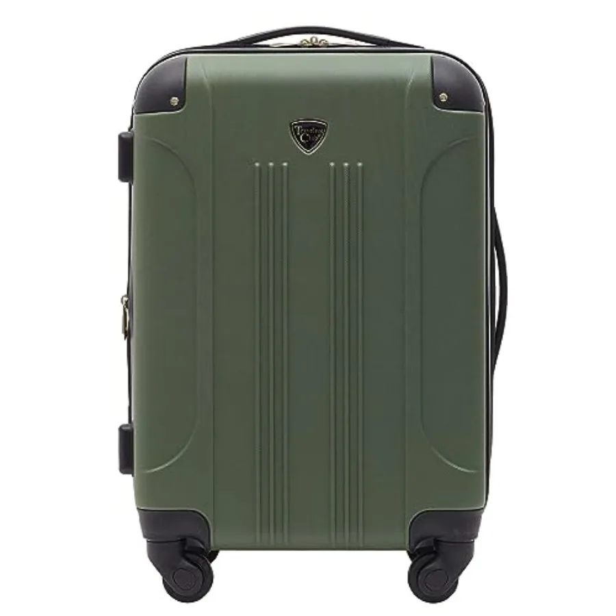 

Чемодан Travelers Club Chicago Hardside Expandable Spinner, цвет тимьян-зеленый, 22 дюйма, ручная кладь