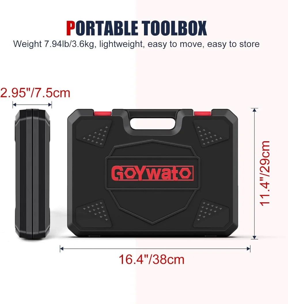 Ensemble d'outils ménagers de base Essentials pour hommes et femmes, boîte à outils portable, trousse à main pour la réparation à domicile, invitation, 205 pièces