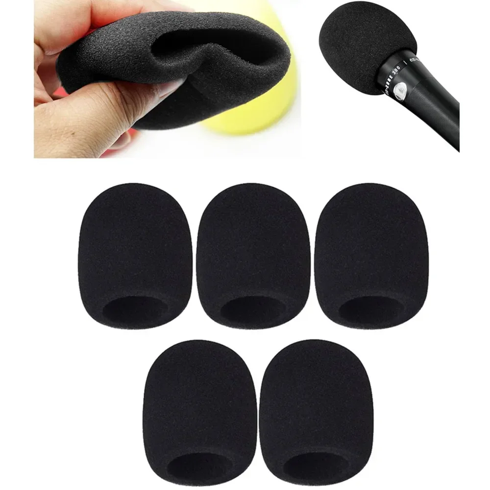 5pcs Microphone Cover Foam Mic Covers Windscreen Protective Cap Suitable For Most Standard Handheld Microphone
