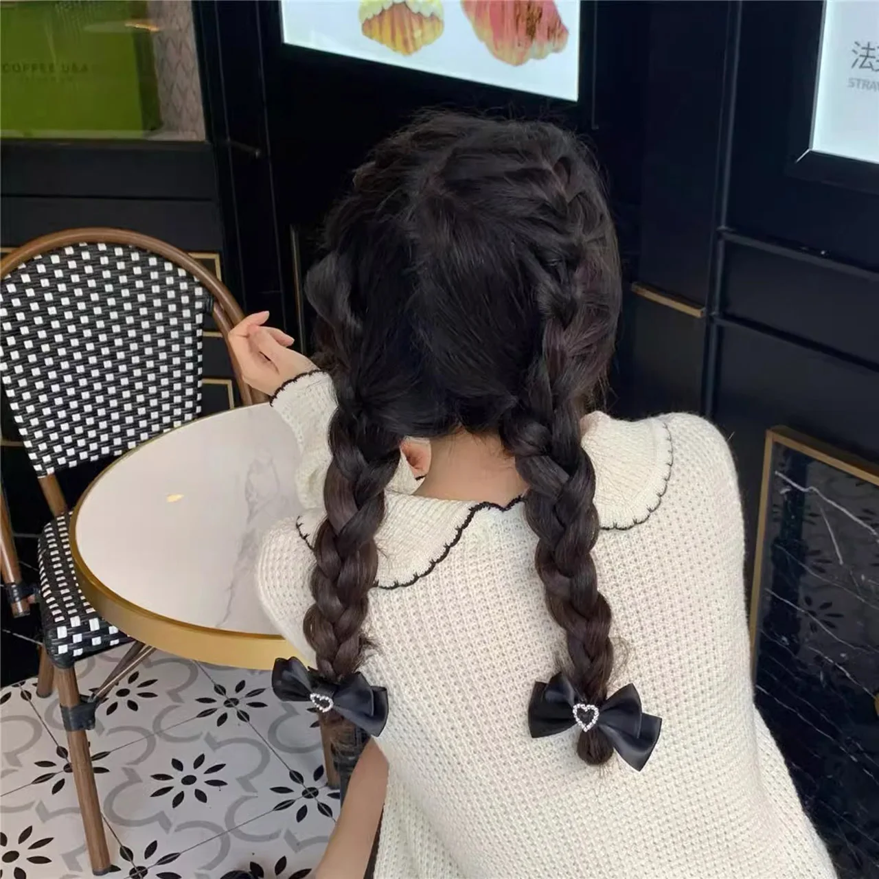 Sweet Shiny Rhinestone Hairpins Love Barrettes Bowknot Hairpins Kids Ponytail Solid Color Headwear Children Hair Accessories image 2