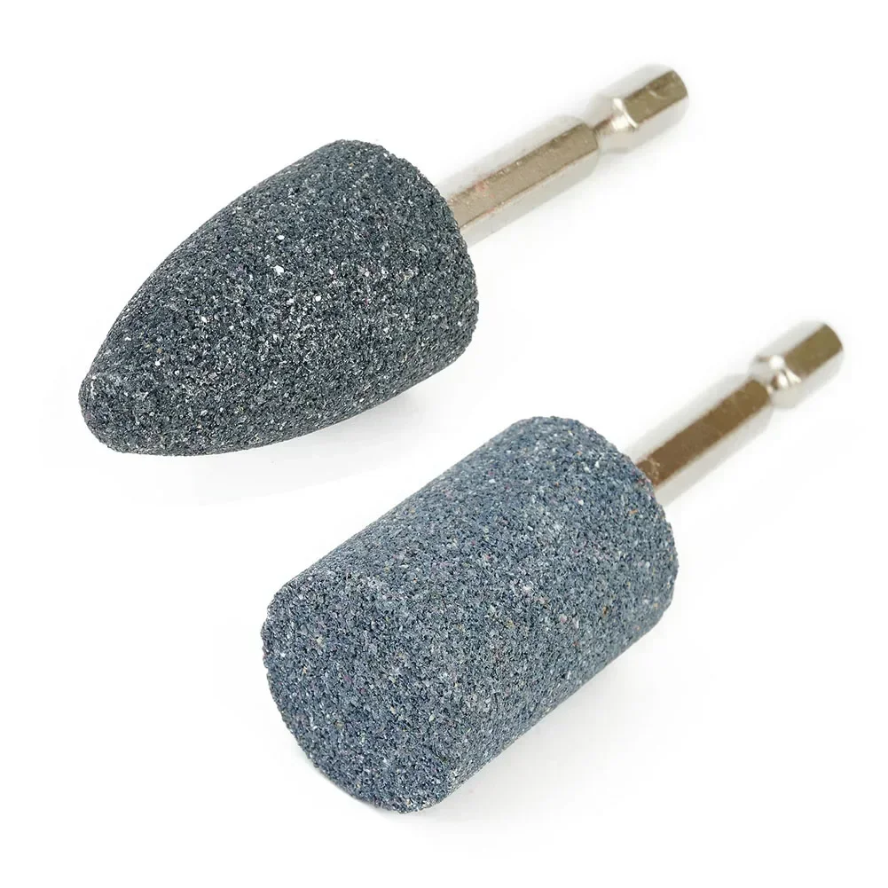 2 PCS Polishing Head Wheel Head Hex Shank Abrasive Mounted Stone For Rotary Electric Grinding Stone Wheel