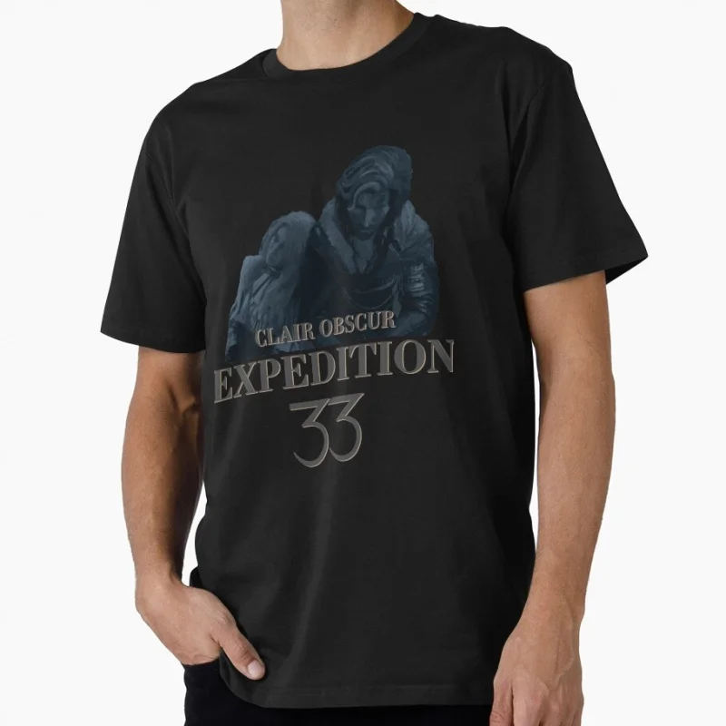 

0409 CLAIR OBSCUR - EXPEDITION 33 RPG Gift tee for gamer 100% cotton printed Men's Short Sleeve Graphic T-Shirt All size tops