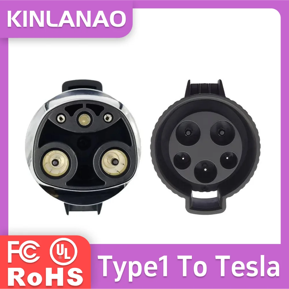 KINLANAO Type1 to Tesla Charger Adapter Type1 to GBT charging EV Charger Connector