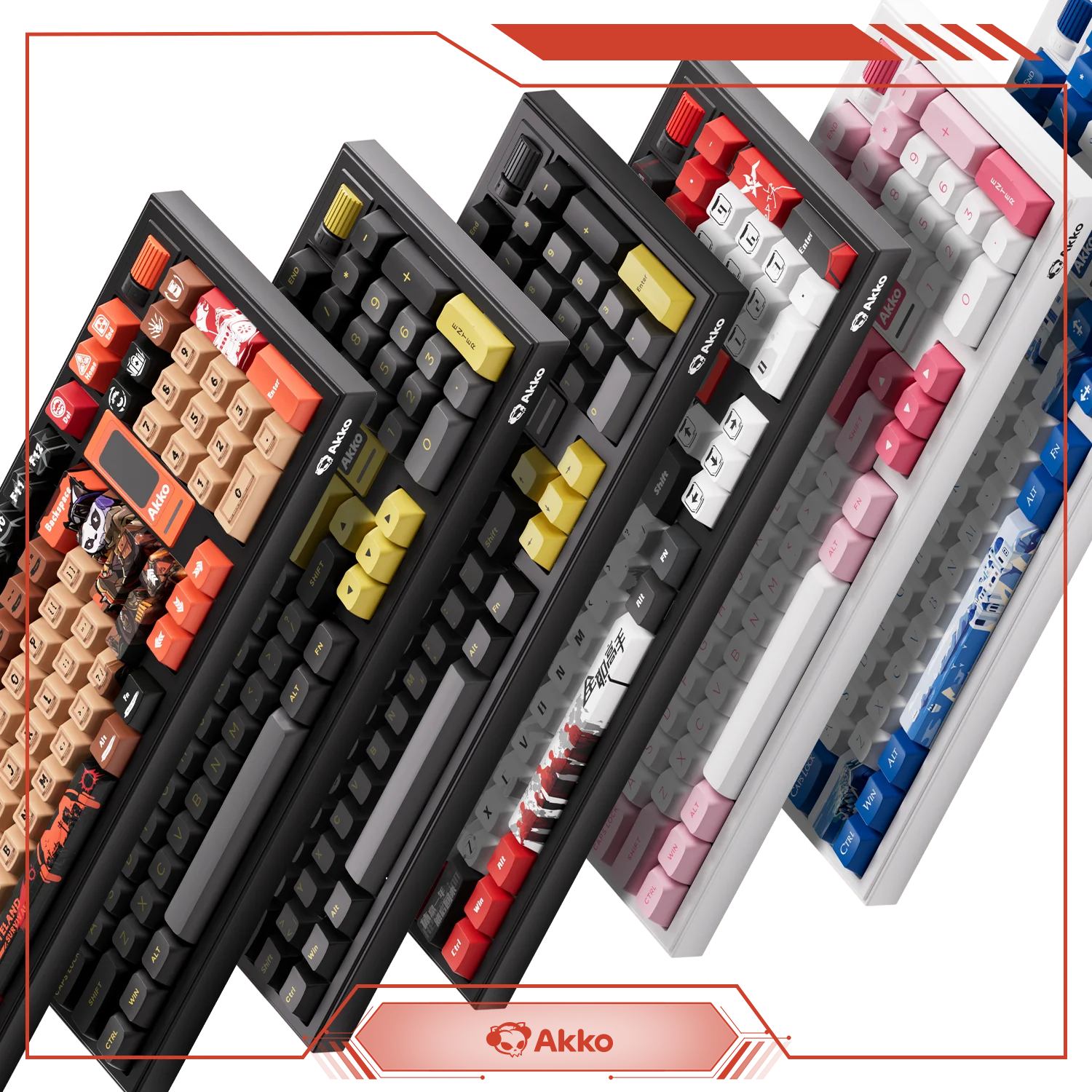 

Akko 5098B Mechanical Gaming Keyboard 96 Keys Customizable TFT LCD Screen RGB Hotswap 8000mAh Fast Charge BT5.0/2.4G /Type-C