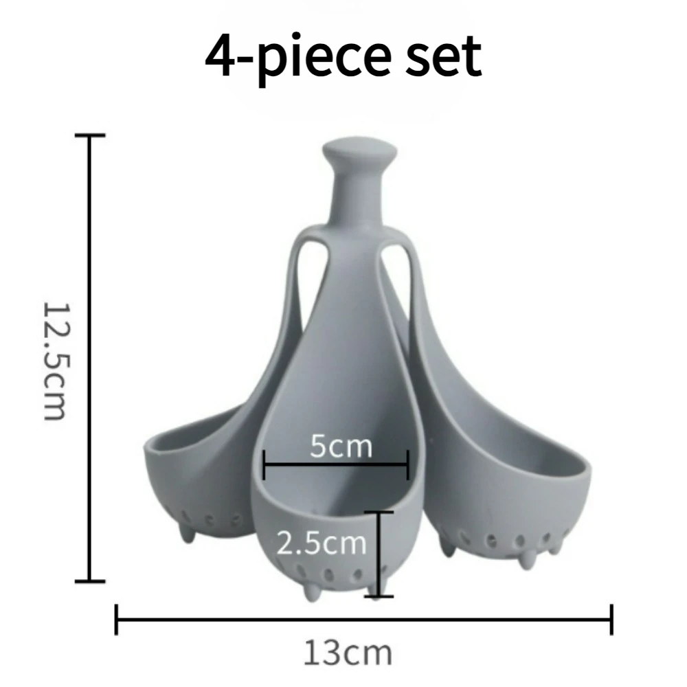 4PCS/Set New High Temperature Resistant Silicone Egg Cooker for Home Kitchen Food Grade Soft Egg Steaming Stand