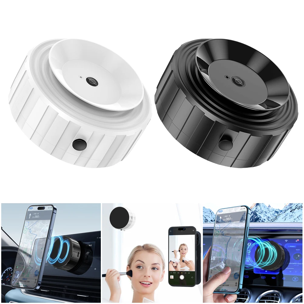 

Air Suction Magnetic Car Phone Bracket Strong Suction Double-Sided Adsorption Mount for Car Mirror Gym Bath & All Smooth Surface