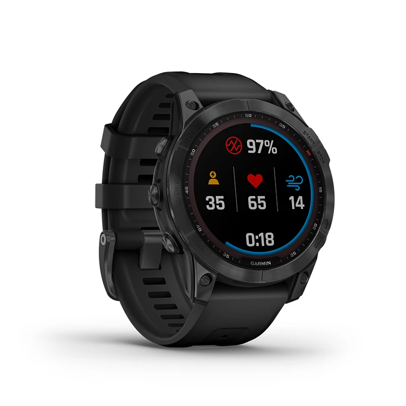 Garmin Fenix 7 Solar DLC الأكسجين في الدم معدل ضربات القلب ثنائي التردد GPS الجري المشي التزلج على الجليد ساعة ذكية في الهواء الطلق