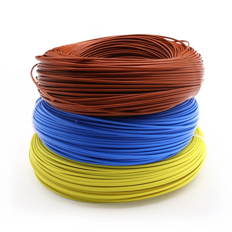 1M 2-Core quadrato 0.3/0.5/7x0.2 mm2 cavo per termocoppia schermato cavo in PTFE K J T tipo KBB fibra di vetro a trefoli 400 gradi. C