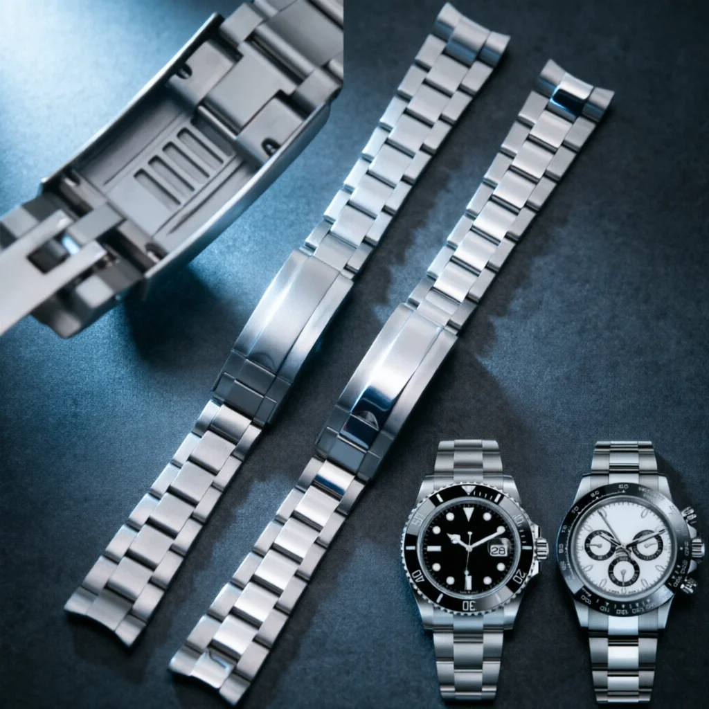20mm Watchband For Rolex SUB DAYTONA NH35/36 Glide Lock Clasp Strap Solid Stainless Steel Bracelet Accessories Traditional Watch