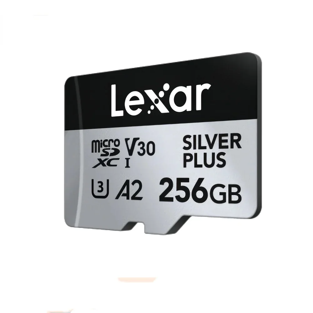 Lexar Professional SILVER PLUS microSDXC UHS-I Memory Card U3 A2 V3 4K TF Card 64GB 128GB 256GB Storage Card for Tablet drone