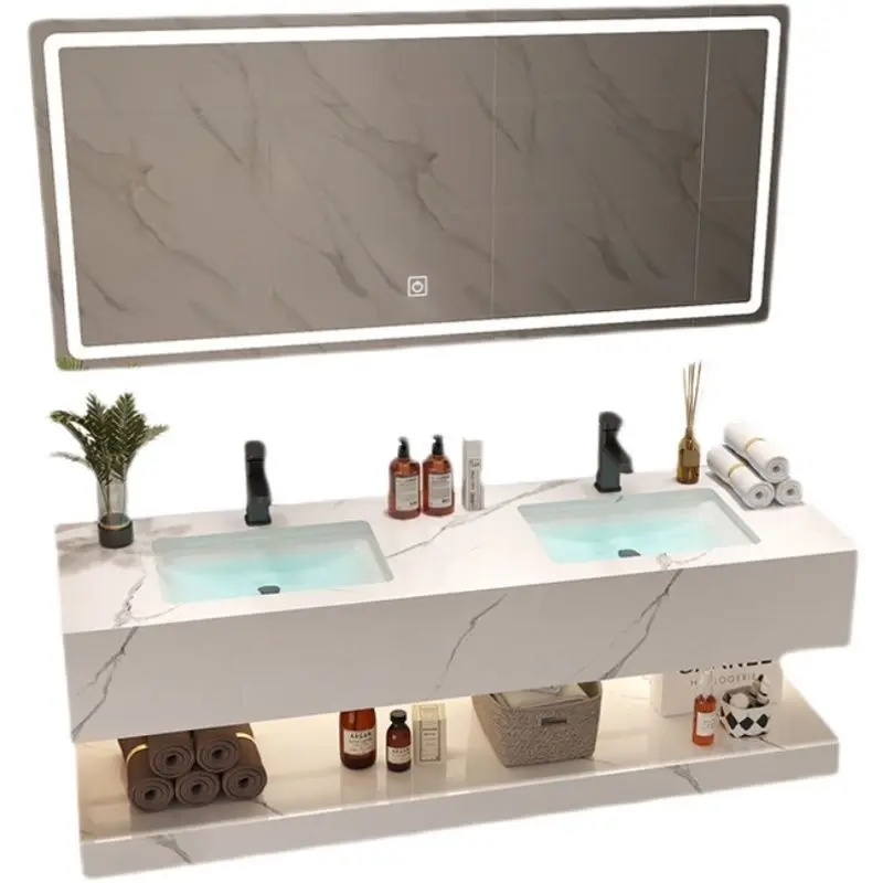

Double use, vanity, washbasin, minimalist, large bathroom cabinet, combination, communal