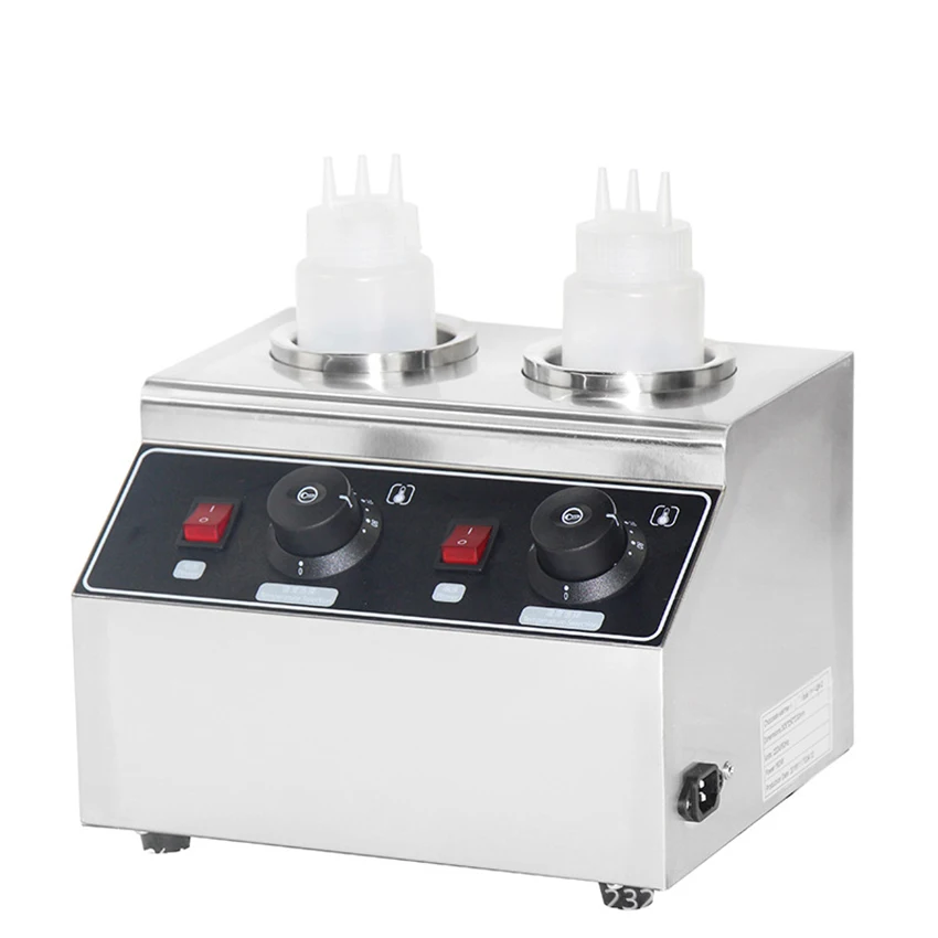 FY-QK-2 Commerciële Elektrische Saus Warmer 160W Rvs Saus Flessen Warmer Hot Kaas Chocolade Heater Warming Machine