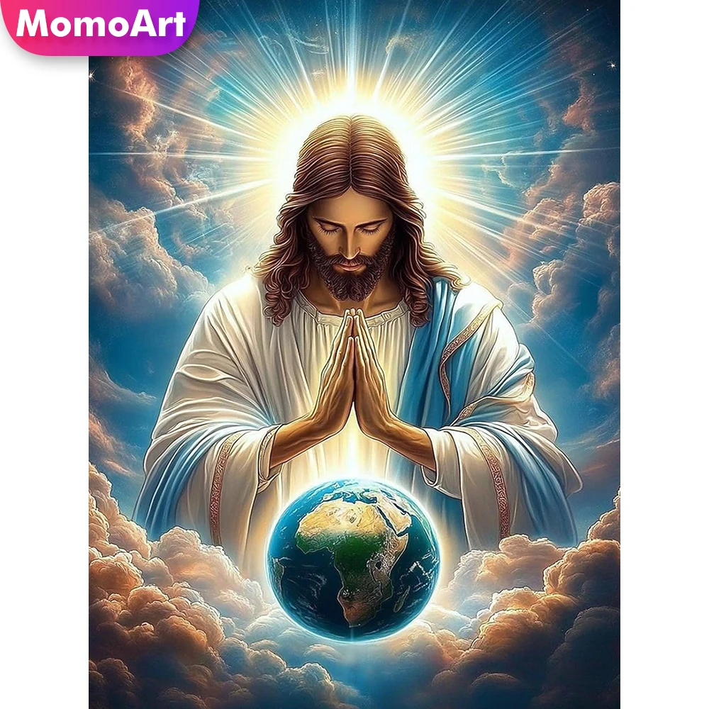 Momoart Mann Diamantmalerei Porträt Religion DIY Diamantmosaik Erde Vollquadrat Rundbohrer Stickerei Handgemachtes Geschenk