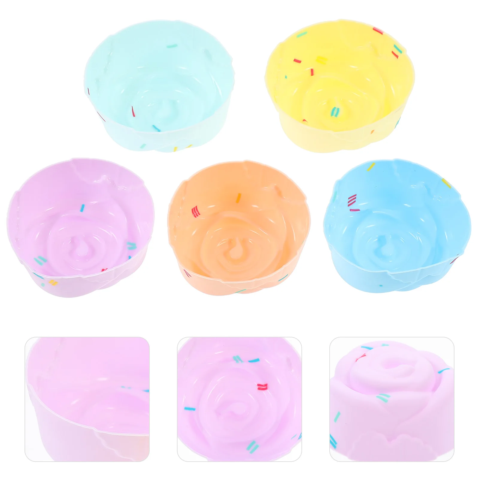 

20 Pcs Silicone Cake Cup Mold Muffin Cupcake Moulds Small Molds for Food and Mini