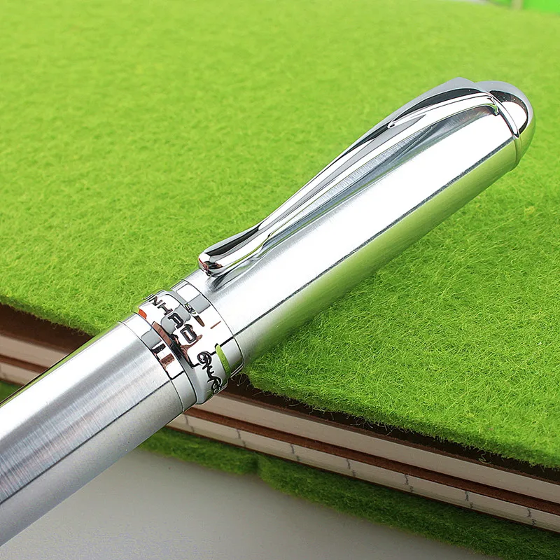 JINHAO 750สแตนเลสสตีลสีนักเรียน Office Fountain ปากกาอุปกรณ์เครื่องเขียนโรงเรียนหมึกปากกา