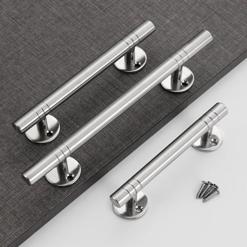 

1PCS Stainless Steel Handle Cabinet Drawer T-shaped Solid Handle Door Wooden Door Wardrobe Door Exposed Double Elbow Handle